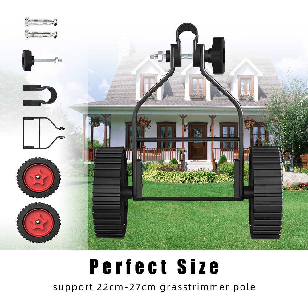 Universal Grass Rope Trimmer Weeder Stabilizing Height Adjustable Support Wheel
