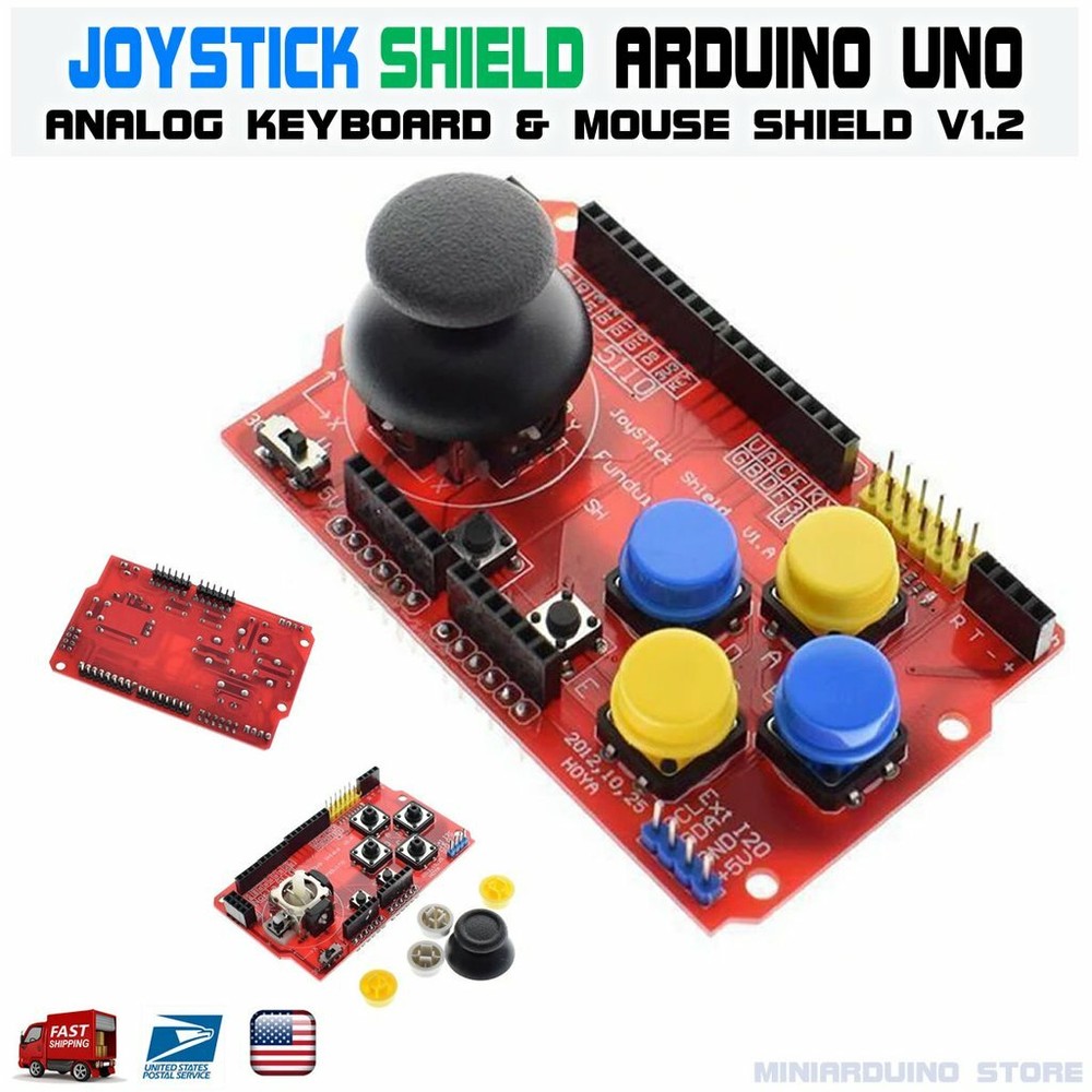 Joystick Shield for Arduino Expansion Board Analog Keyboard and Mouse Function