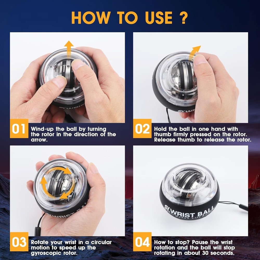 Durable Wrist Trainer Ball – Automatic Start for Effortless Strength Workouts