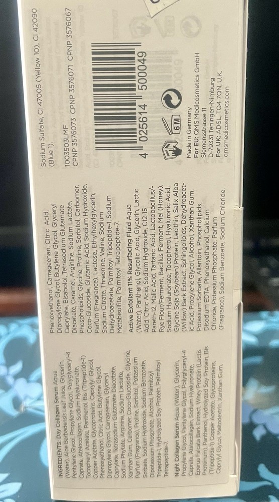QMS Medicosmetics Collagen System 3-Step Routine Set 3x30ml Made Germany Kit