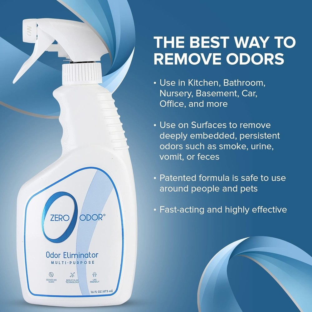 16oz Multi-Purpose Odor Eliminator - Unscented, Biodegradable Spray for Home