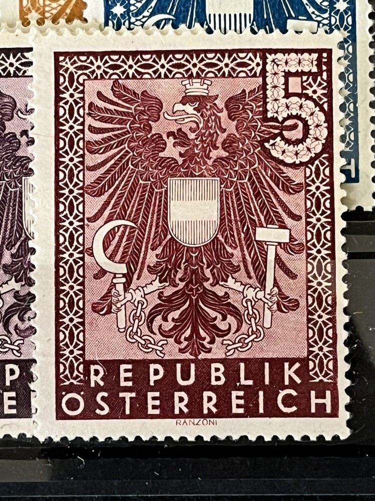 AUSTRIA 1945 - Post Horn, Renner Government - 2 Complete Sets - MNH