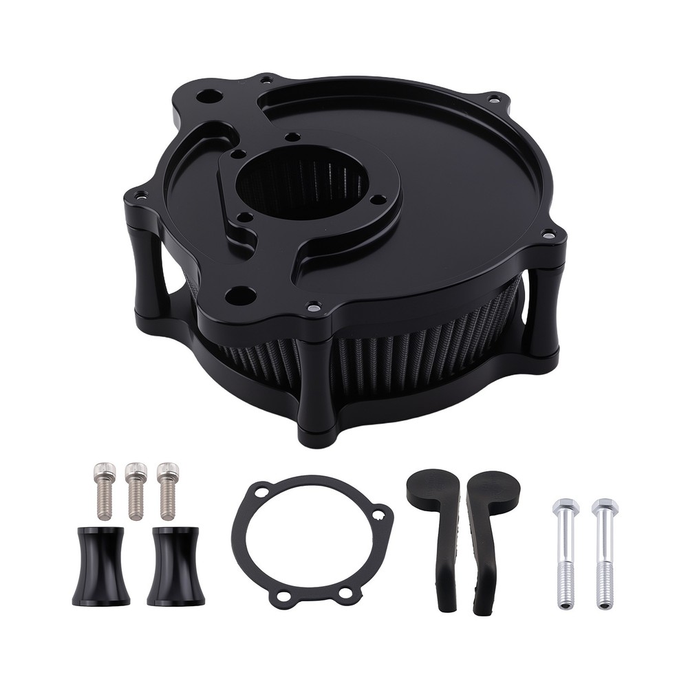High Flow Air Filter Kit for Harley Davidson Touring 2000-2007 Black