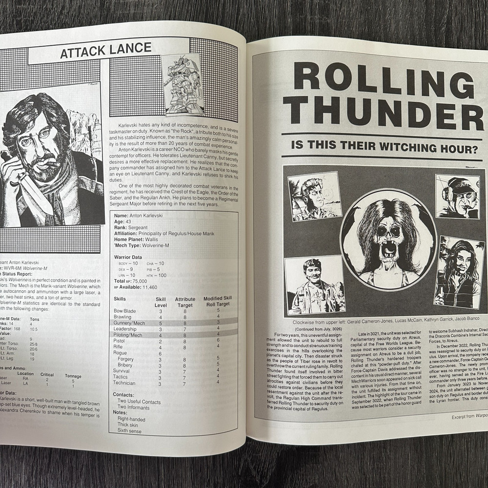 BattleTech 1651 Rolling Thunder FASA 1988 Module PB