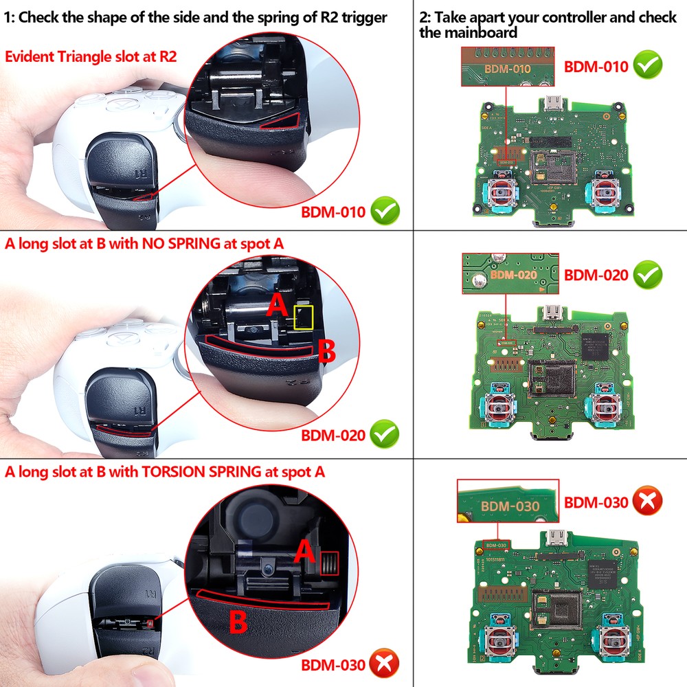 eXtremeRate Face Clicky Kit V2 Mouse Click Kit for PS5 Controller BDM-010 & 020