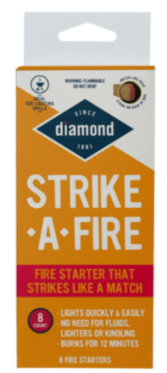 Diamond Strike-A-Fire Starter Match Sticks Firestarter Logs 12min Burn