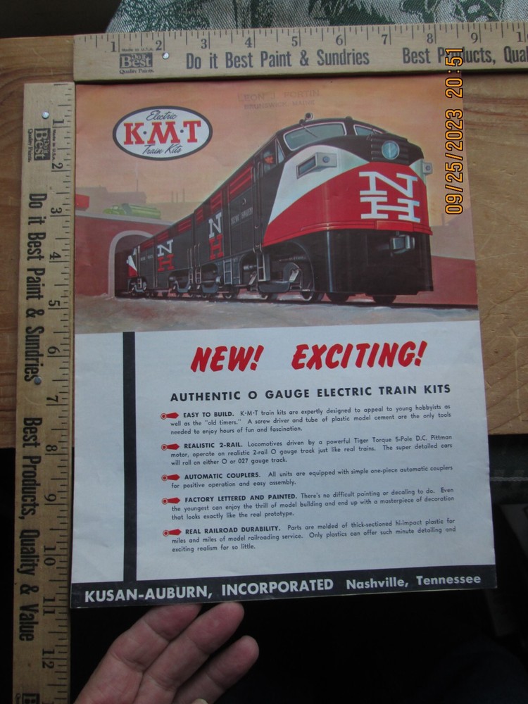 electric k.m.t train kits brochure