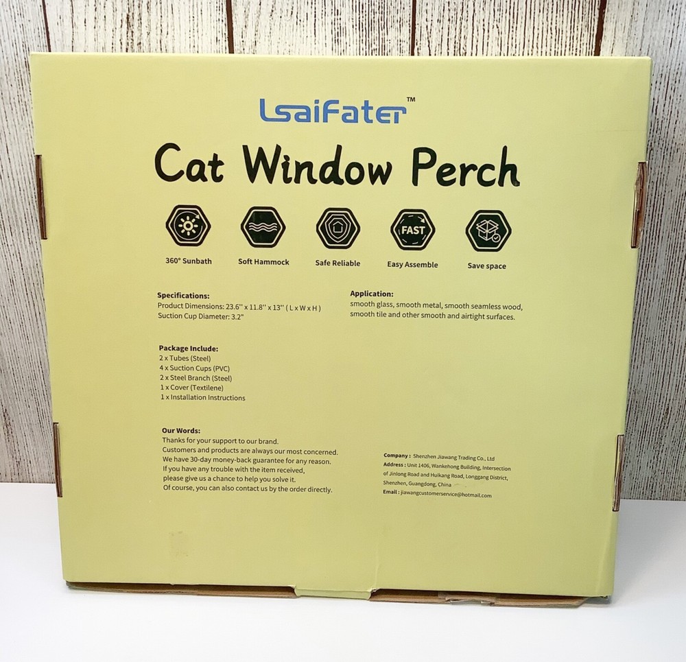 Lsaifater Cat Window Perch with Original Box NEW