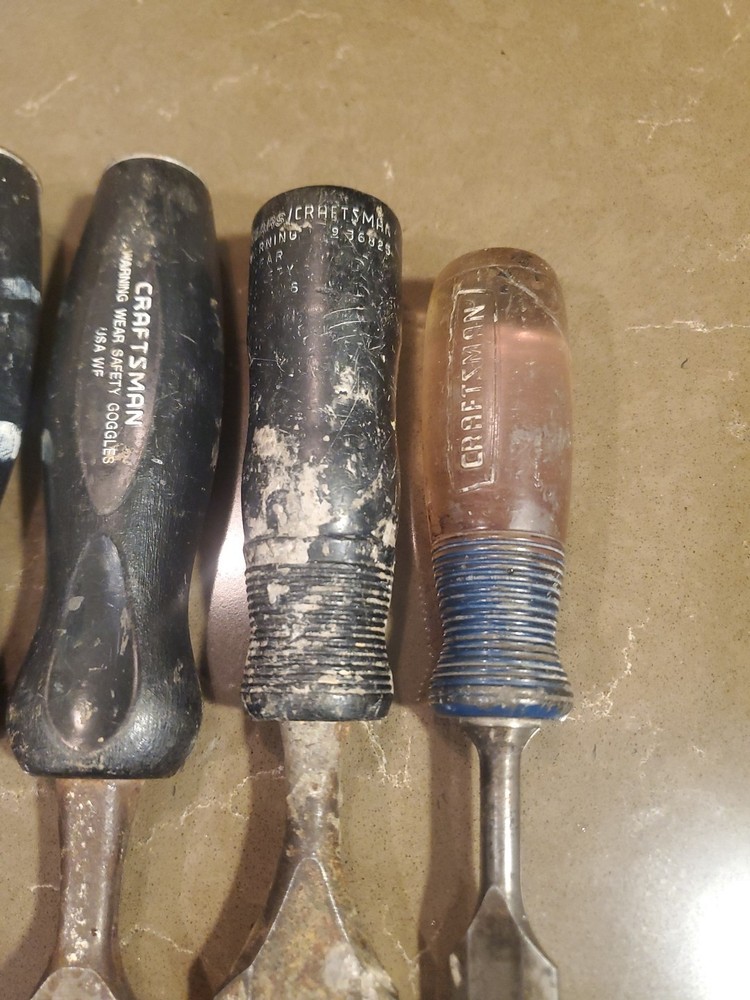 Vintage Craftsman Wood Chisel Lot