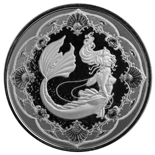 2022 Samoa Silver 1 oz Mermaid BU Coin