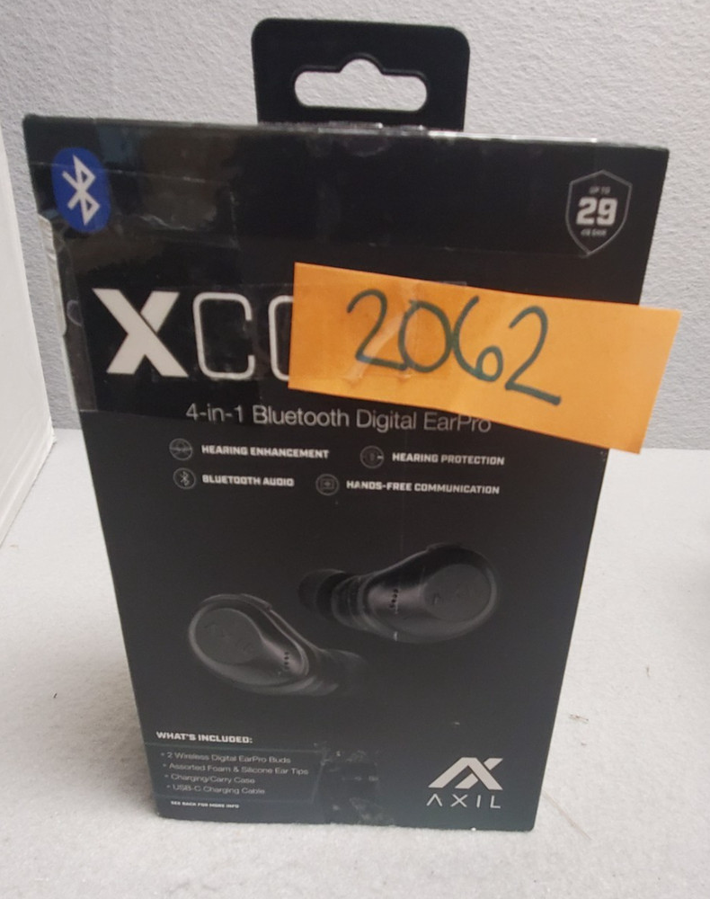 AXIL XCOR PRO Bluetooth Tactical Earbuds Includes Charging Case Black XCOR-R