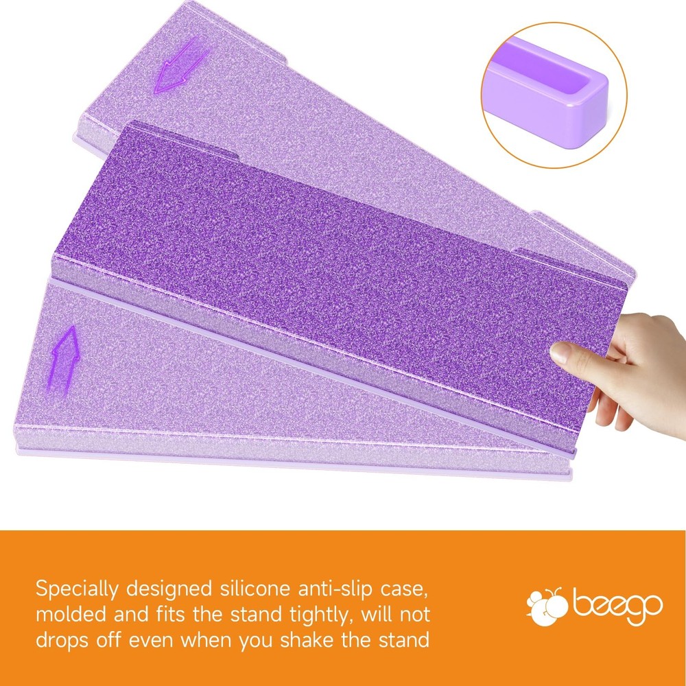 Ergonomic Computer Keyboard Stand - Glitter Purple Acrylic Keyboard Riser Til...
