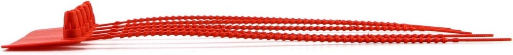 Plastic Tamper Seals Security Zip Ties 100Pcs Self-Locking Red Safety Tags