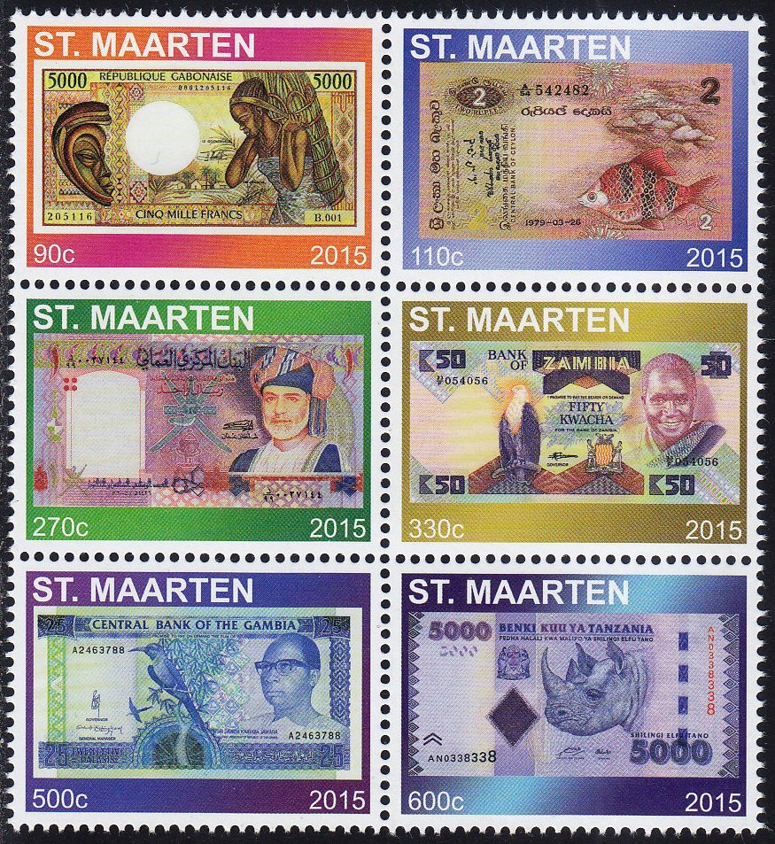 Sint Maarten Issue 2015 (269-274) Banknotes