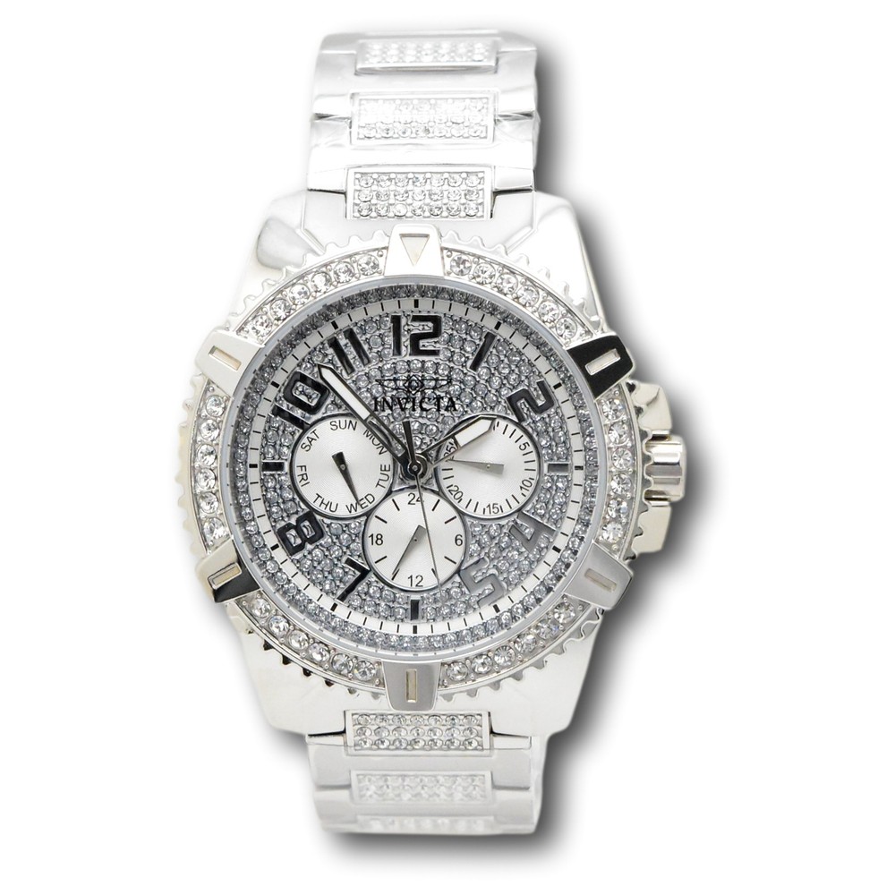 Invicta Celestial Men's 45mm Luxe Pave Crystal Multi-Function Quartz Watch 48560