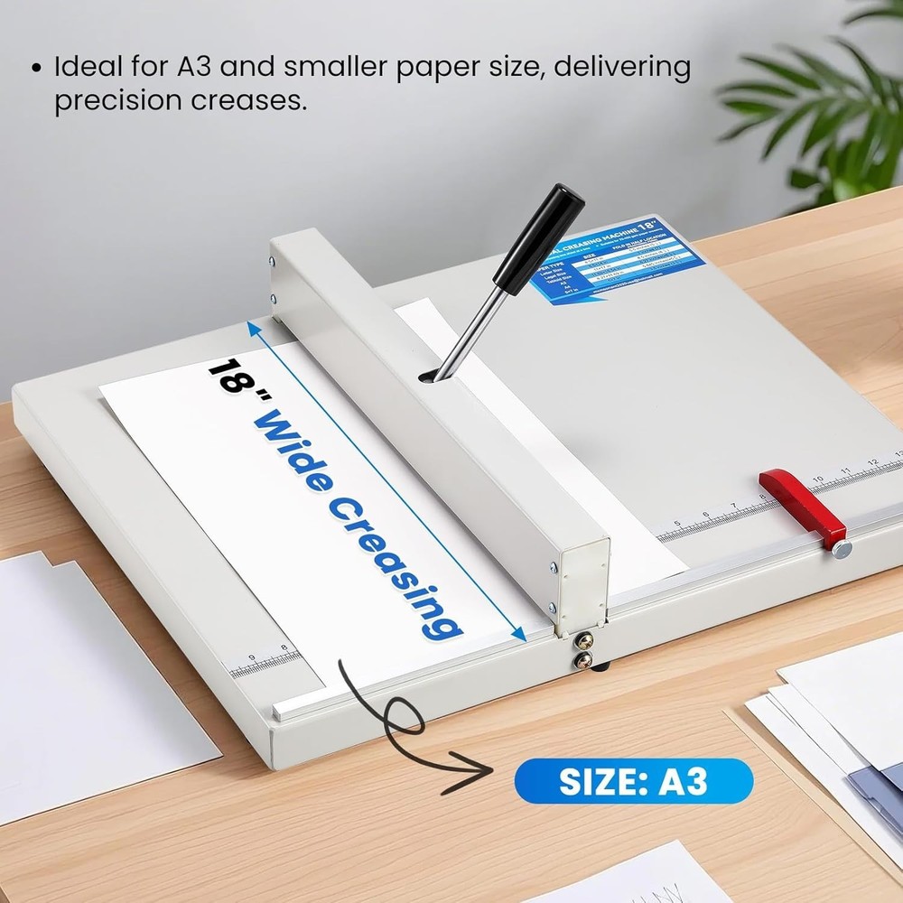 Manual Creasing Folding Machine 18’’ with Positioning Blocks Imperial Scale