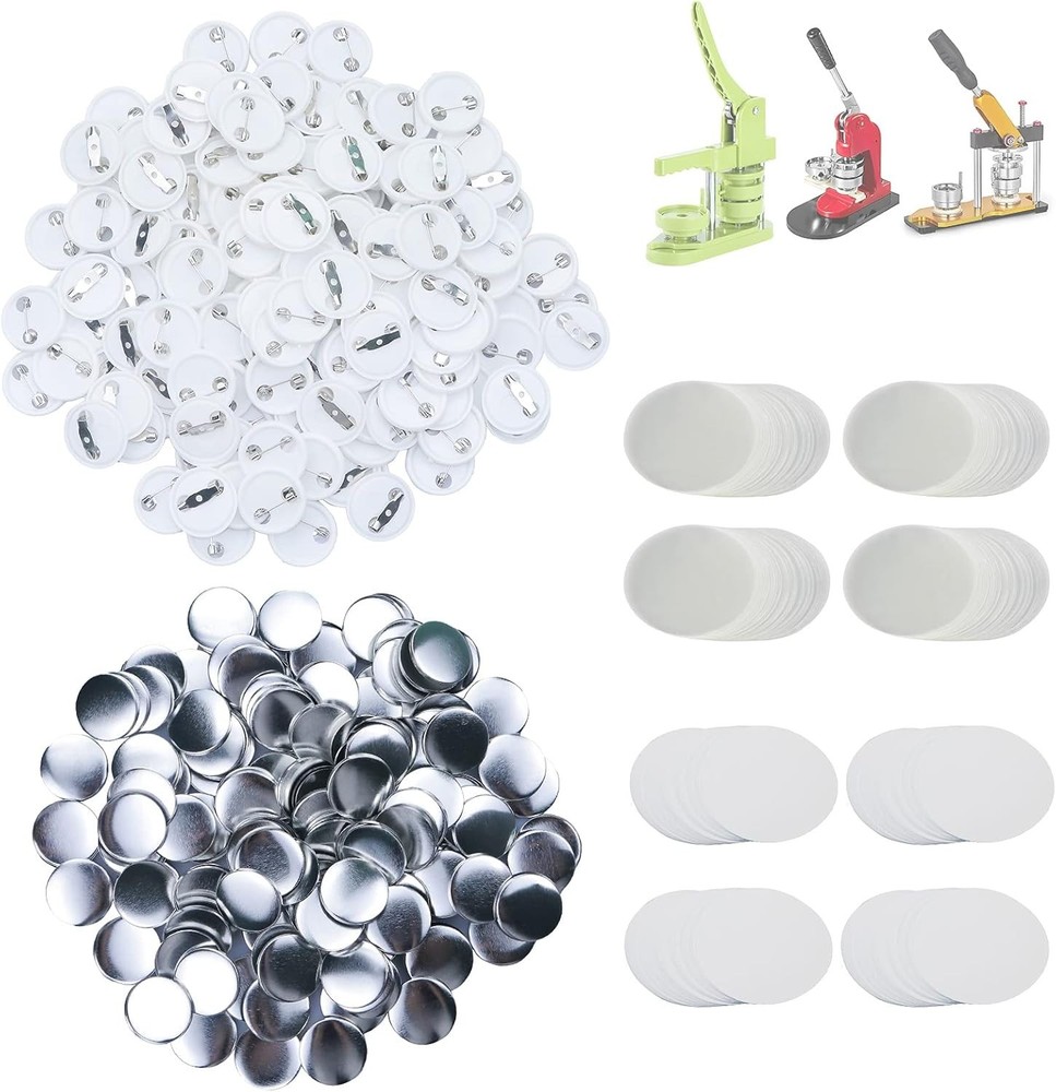 Badge Button Components Pack - 25mm, 500 Sets