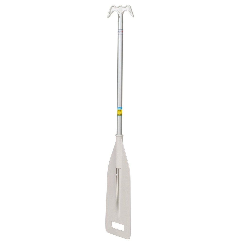 Telescoping Paddle w/ Boat Hook, Anodized Aluminum, Floating,White