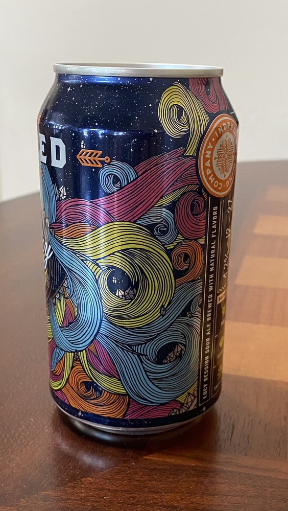Indeed Brewing Lucy Session Sour Minneapolis MN Empty Beer Can Bottom Opened 