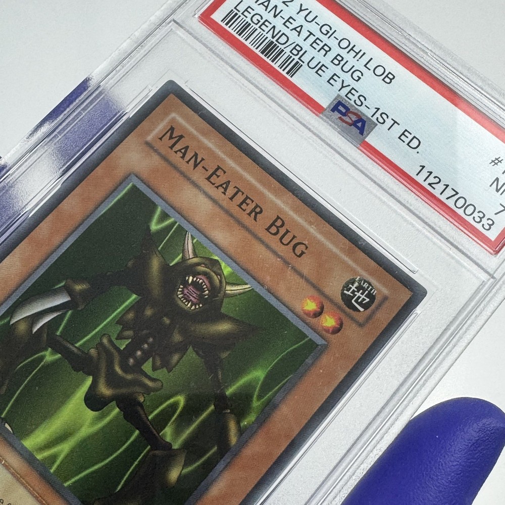 Yu-GI-Oh! - PSA 7 1st Edition LOB-108 Man-Eater Bug