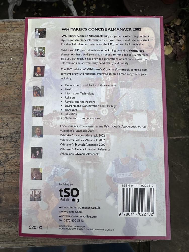 Whitaker's Almanack 2002 - Paperback