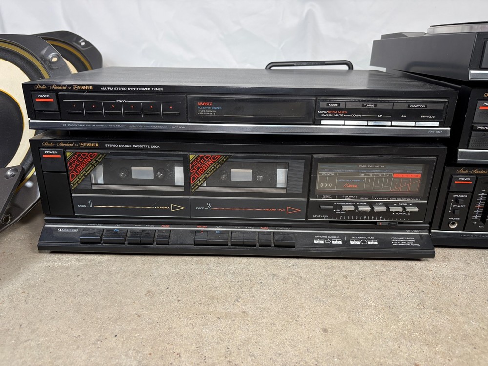 Fisher Studio Standard Stereo Component System Lot Turntable Speakers Untested