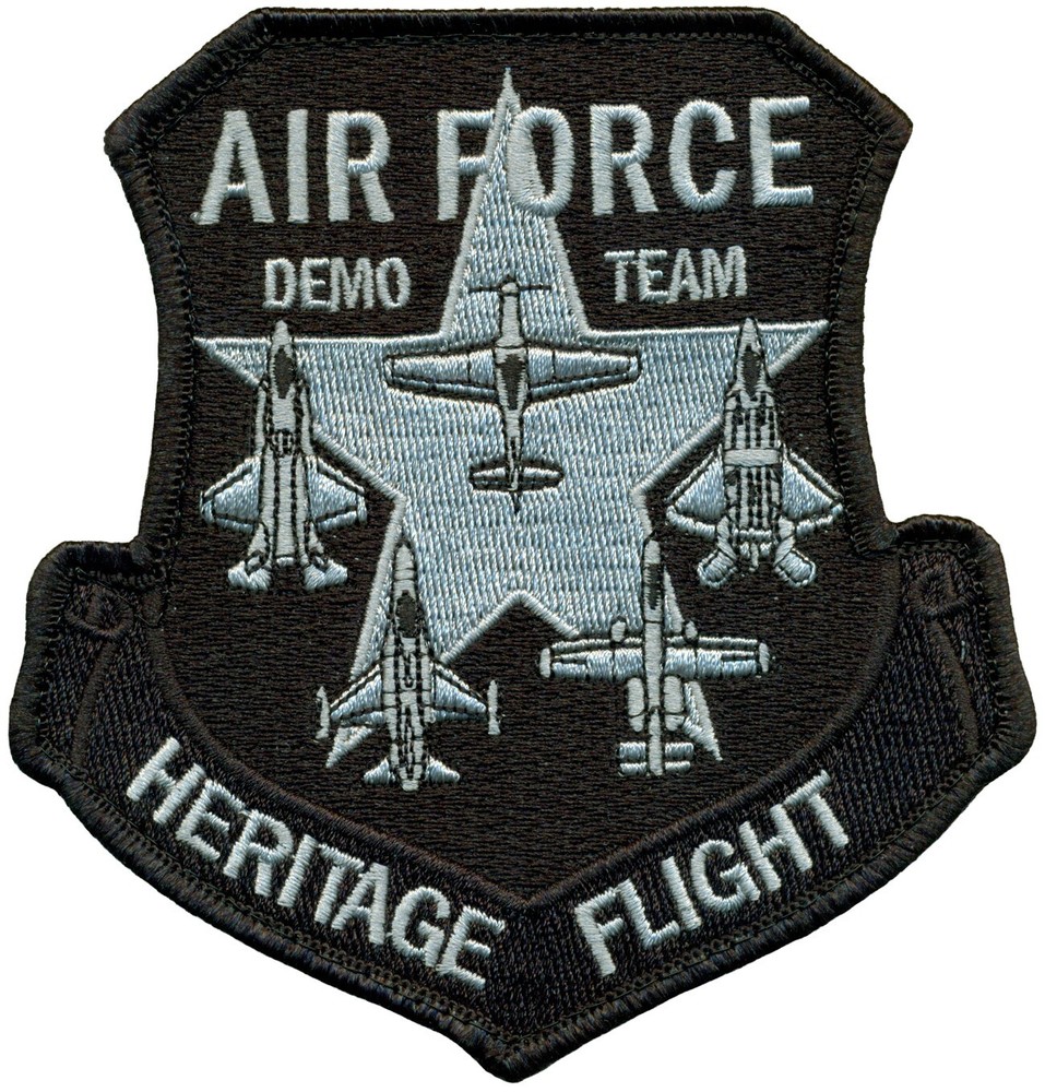 USAF DEMONSTRATION TEAMS HERITAGE FLIGHT - BLACK - PATCH
