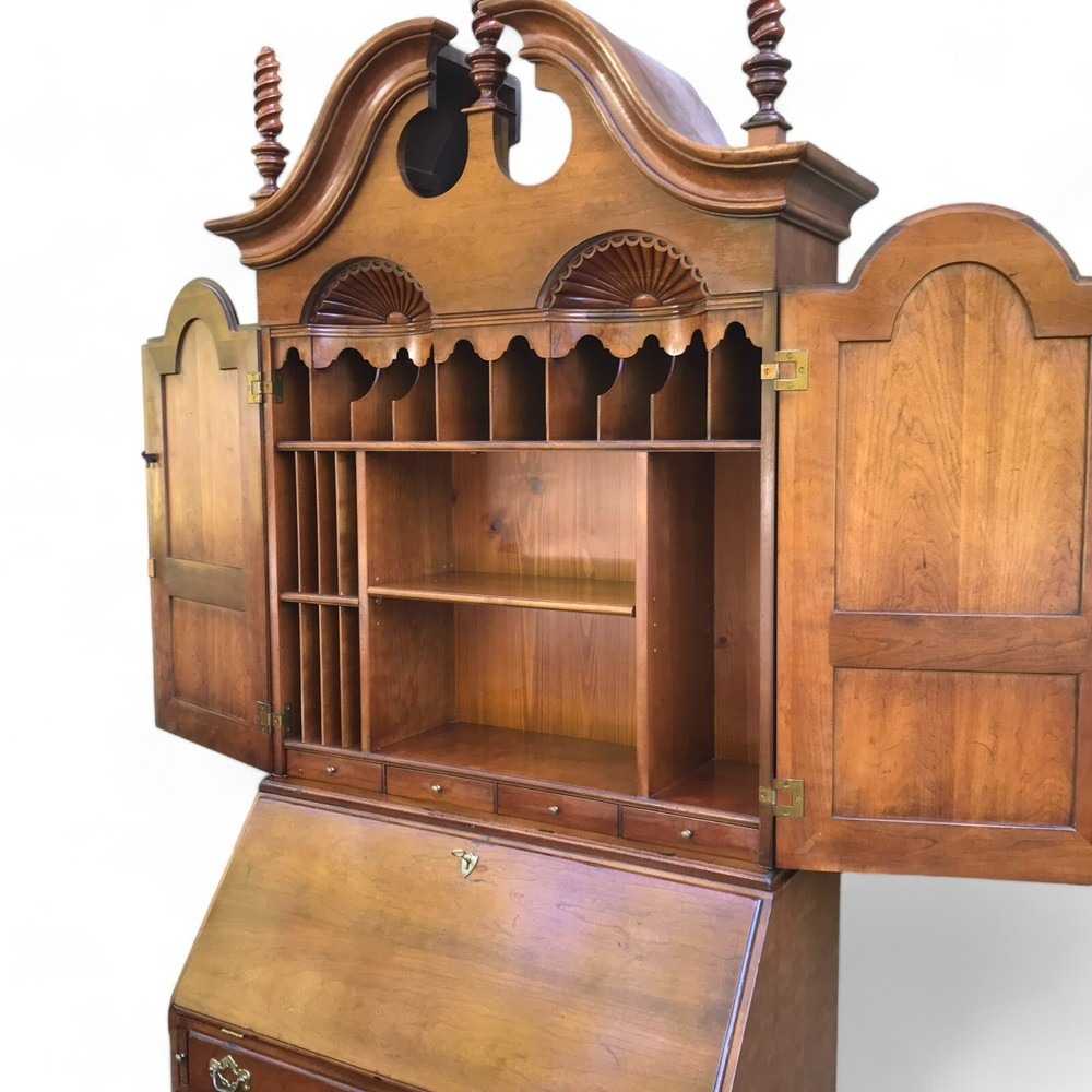 Wright Table Co. Cherry 2 part Secretary Desk