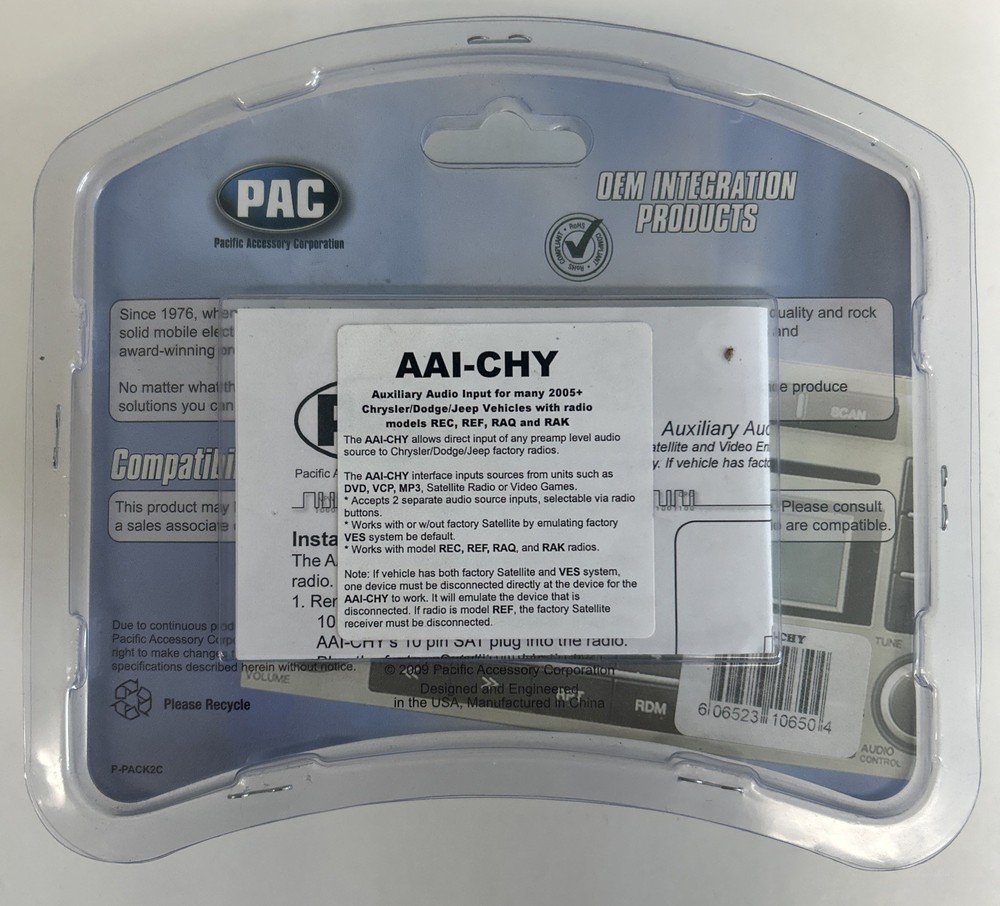 PAC Audio AAI-CHY Auxiliary Audio Input 2005-2010