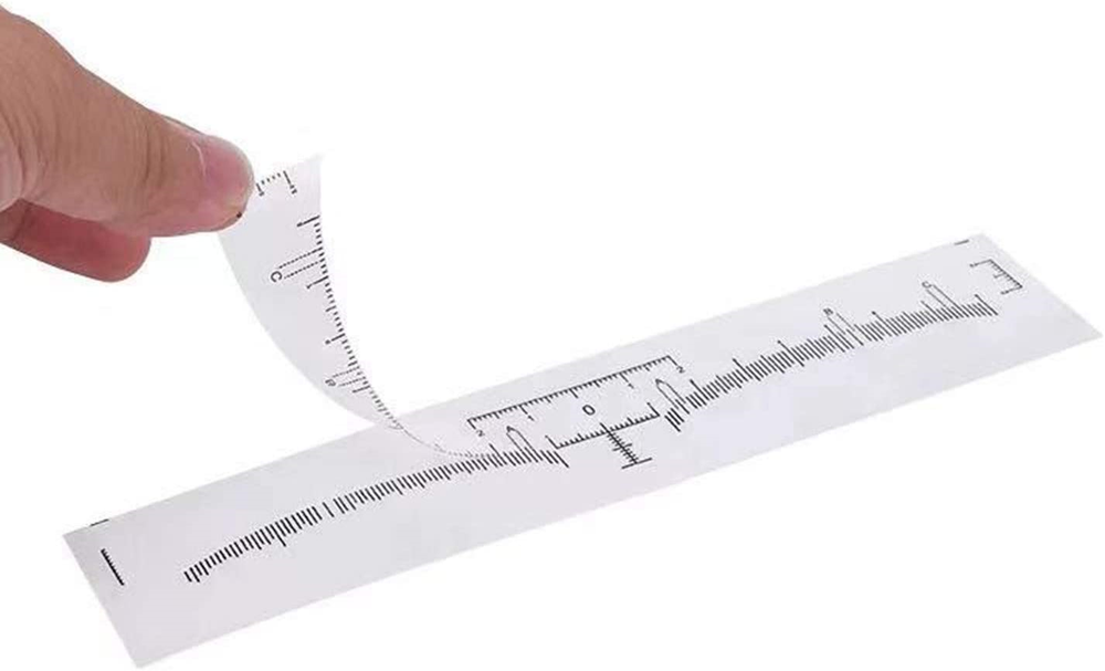 50 PCS Disposable Eyebrow Ruler Eyebrow Sticker Adhesive Eyebrow Microblading