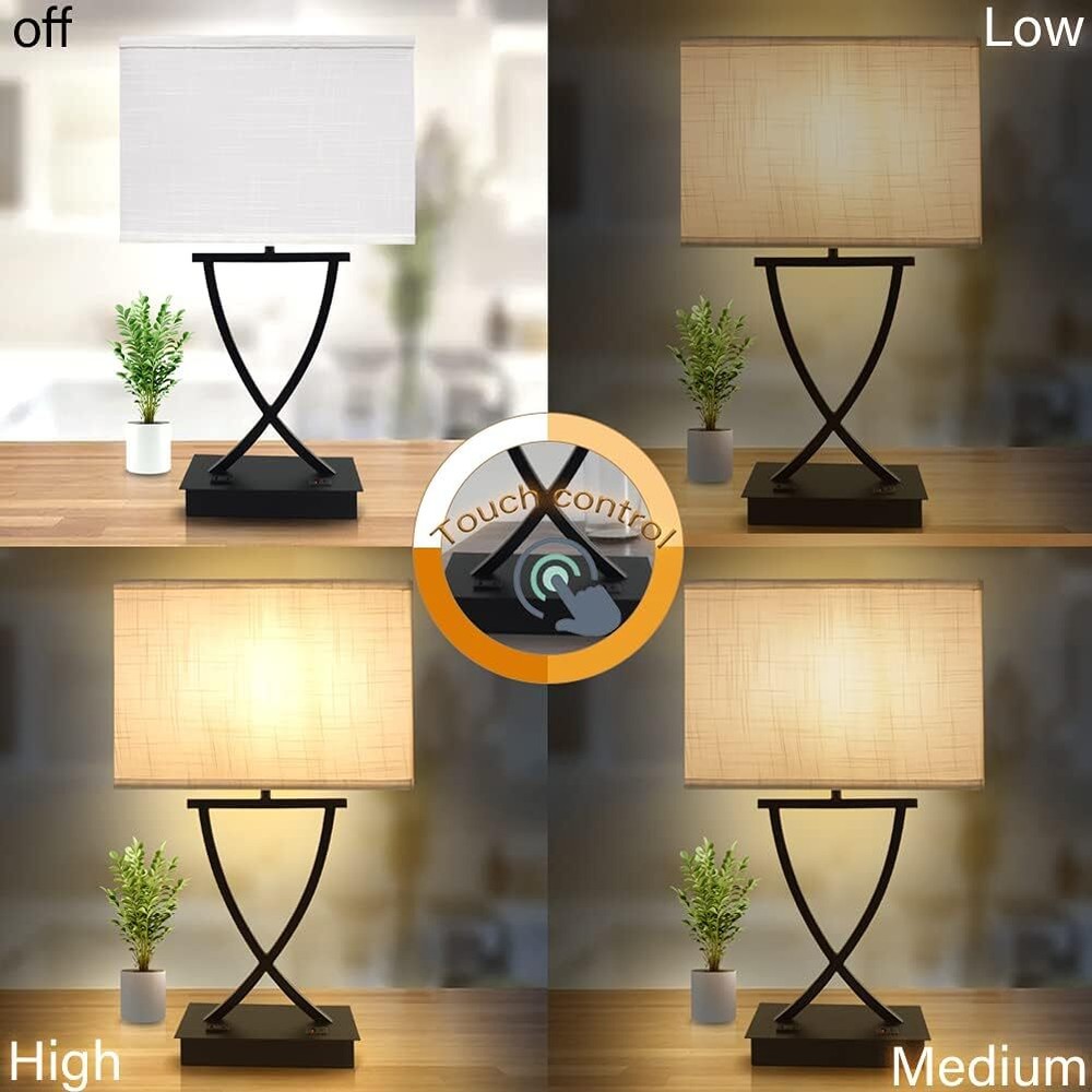 3-Way Dimmable Touch Control Medium Desk Lamp, Bedside Bedside Lamps