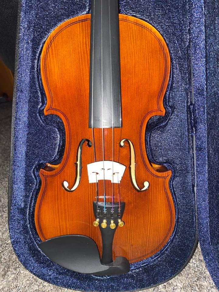 Pyle 1/4 Size Beginner Violin Starter Kit w/ Travel Case & Bow Extra Strings