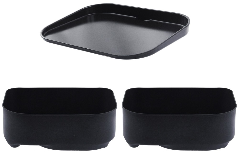 Ninja Woodfire Grill Flat Top Griddle Plate/Crisper Baskets (2) Bundle