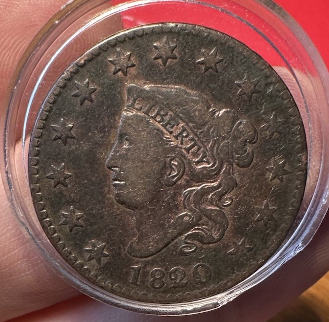 1820/19 Coronet Head Large Cent