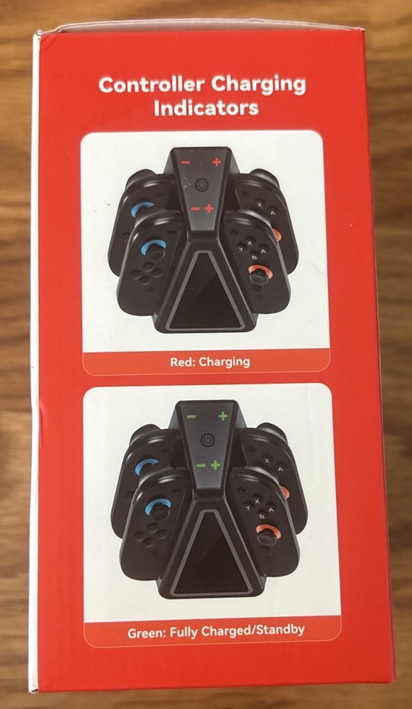 4 Joy-Con Controller RGB Magnetic Fast Charging Dock for Nintendo Switch 2