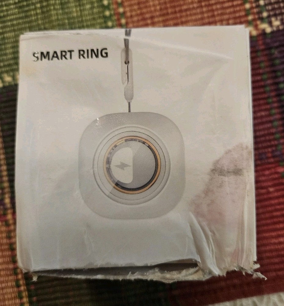 Smart Ring Fitness Tracker/Sleep Tracker Bluetooth Silver Tone Size 8