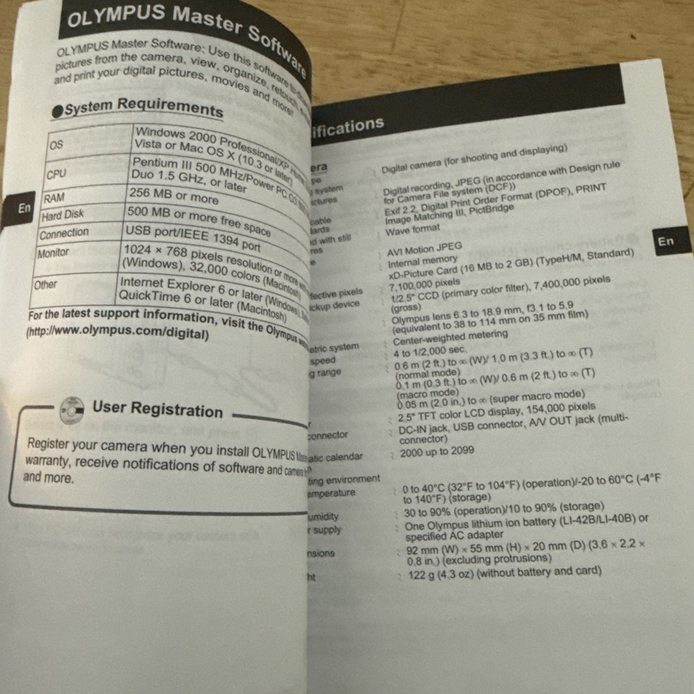 Olympus FE-220/X-785 Digital Camera Basic Instruction Manual Book