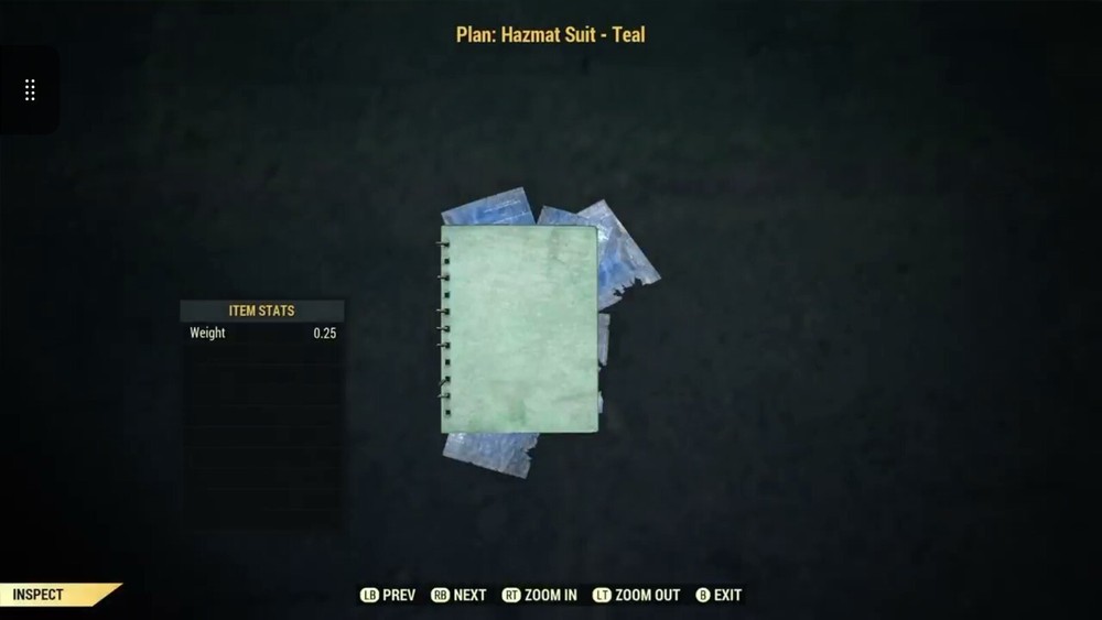 (Xbox) Hazmat Suit Teal Plan