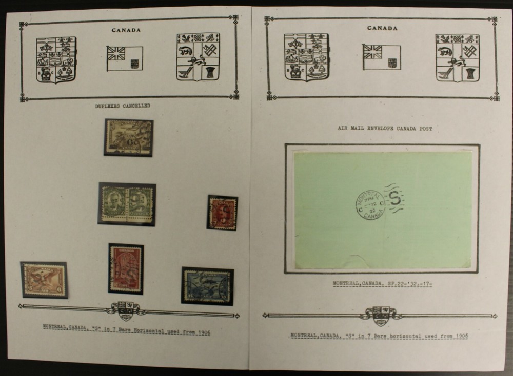 MONTREAL DUPLEX LETTER CANCEL COLLECTION