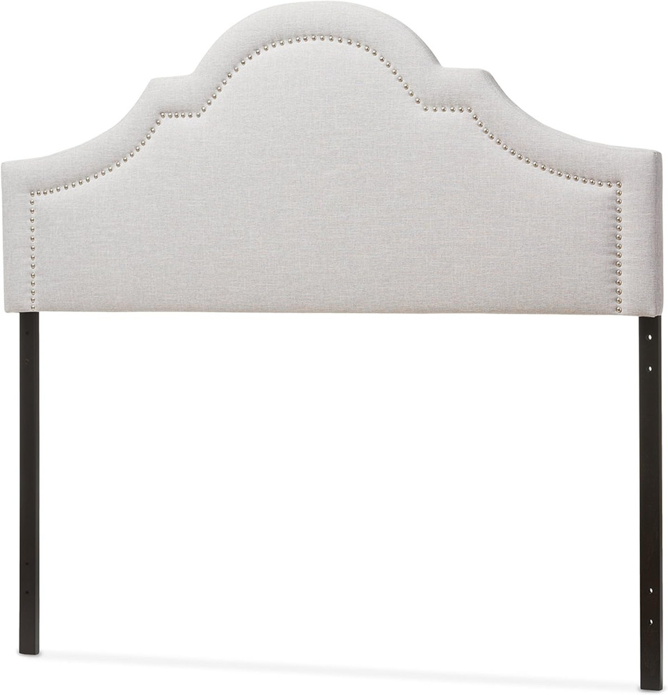 Jardan Modern Fabric Upholstered Full Headboard, Greyish Beige