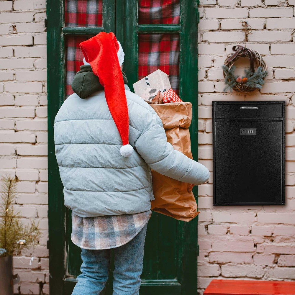 Wall Mount Mailbox with Combination Lock Large Locking Security Mailbox for O...