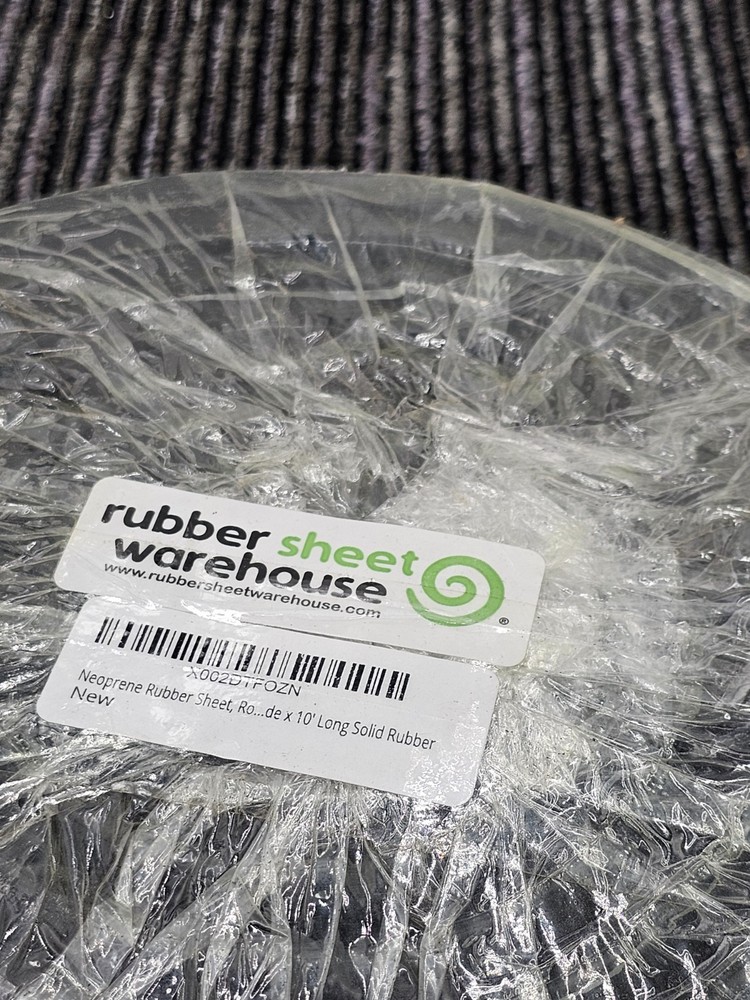 Rubber Sheet Warehouse Neoprene Rubber Sheet Long Solid Rubber 0.500 x 3 x 10ft