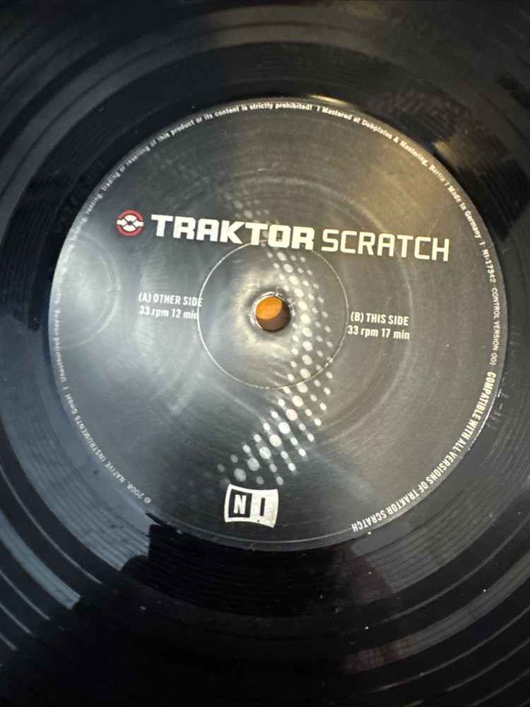 TRAKTOR SCRATCH CONTROL VINYL MK2 BLACK Native Instruments B5 EX
