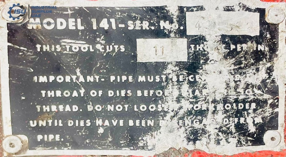 Ridgid 141 Pipe Threader Receding Geared Threader Head 2 ½"-4" #5