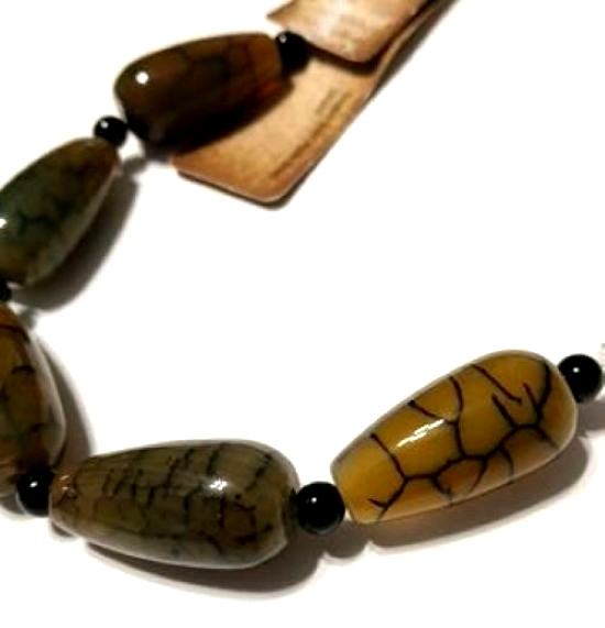 Dragon Vein Agate 20mm Beads New