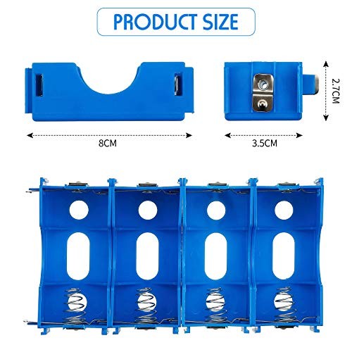 8 Pieces D Cell Battery Holder Series or Parallel Storage D Size Battery Case