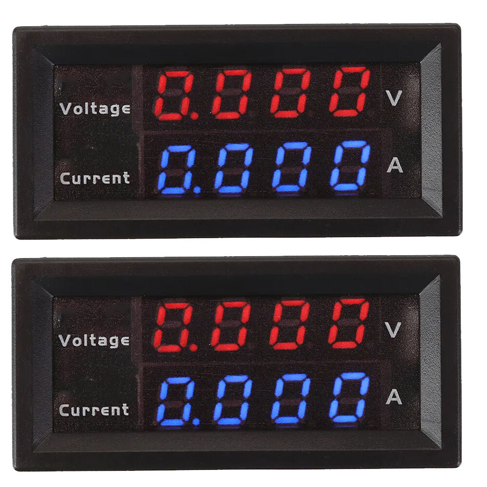 2x M4430 DC 200V Digital Voltmeter Ammeter LED Display Voltage Amp Panel Meter