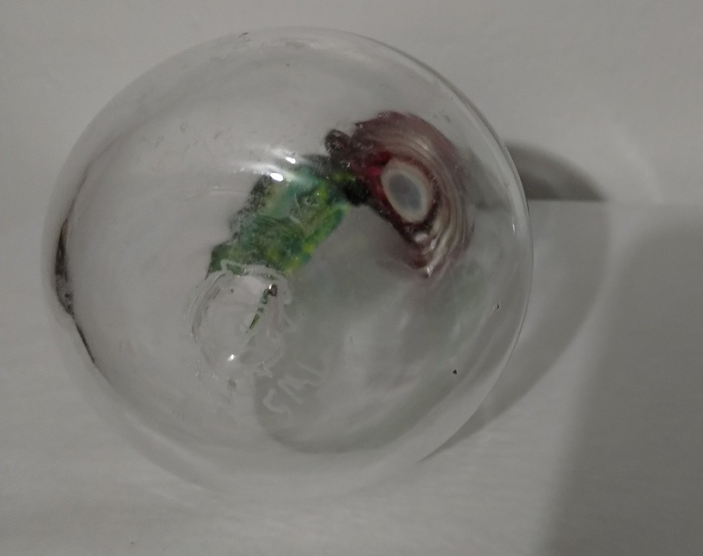 SIGNED BLOWN GLASS DECANTER - PERFUME BOTTLE 6.5"