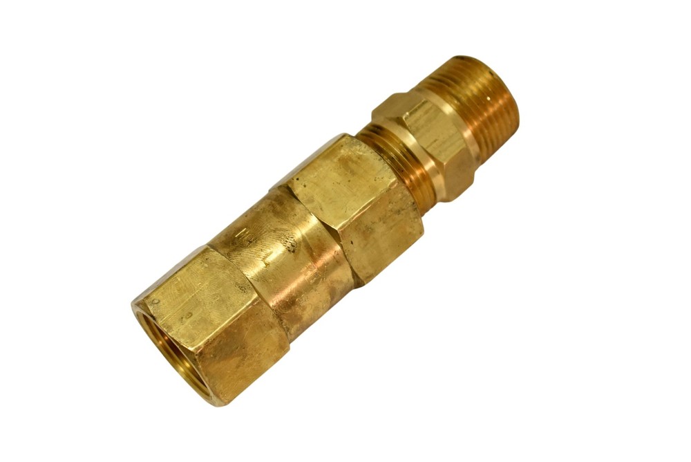 Rexarc Brass Inline Check Valve Male - Female Threaded Pipe Flow Adapter Fitting