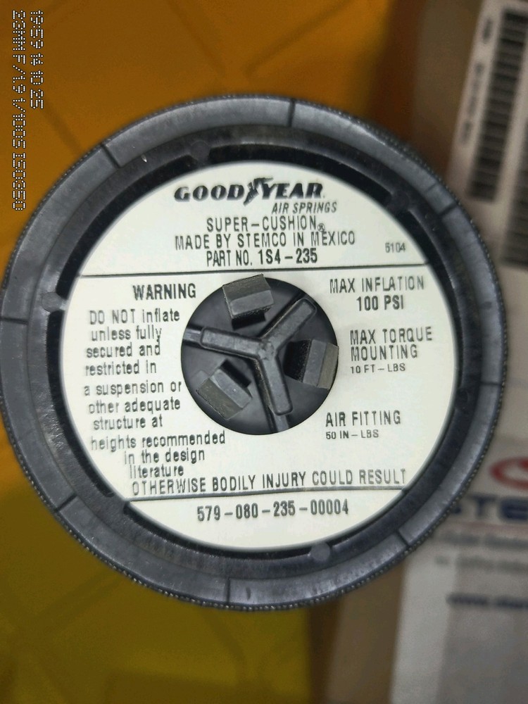 1S4-235 Goodyear Sleeve Air Spring *NOS*